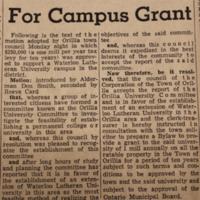 Text Of Motion For Campus Grant.  Daily Packet and Times, June 8, 1965.