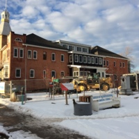 Labour Temple under renovations, December 2021