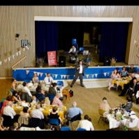Gallinger wedding reception, Labour Temple interior